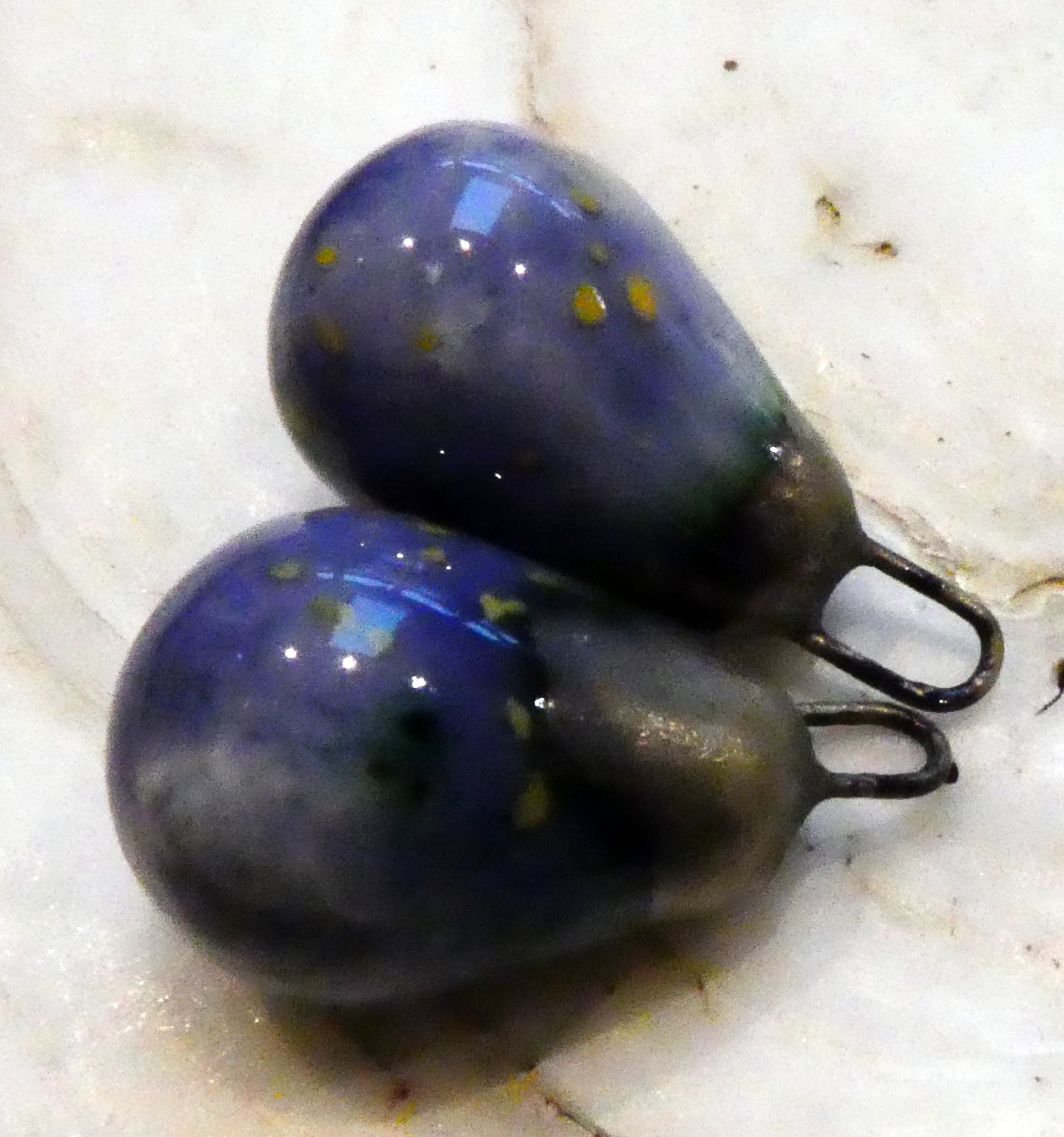 Ceramic Drops Earring Charms -  Peritwinkle