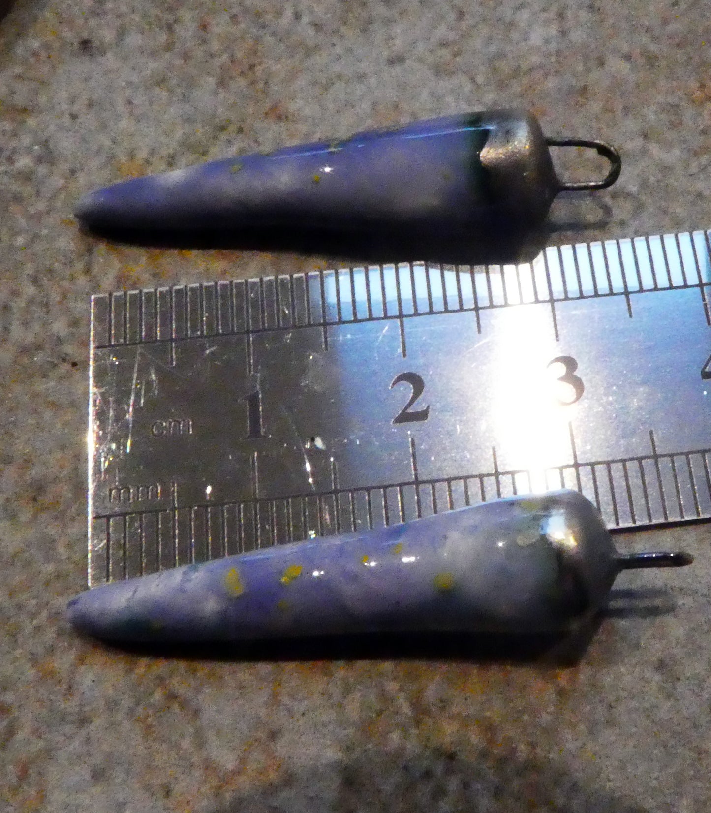 Ceramic Spikes Earring Charms -  Peritwinkle