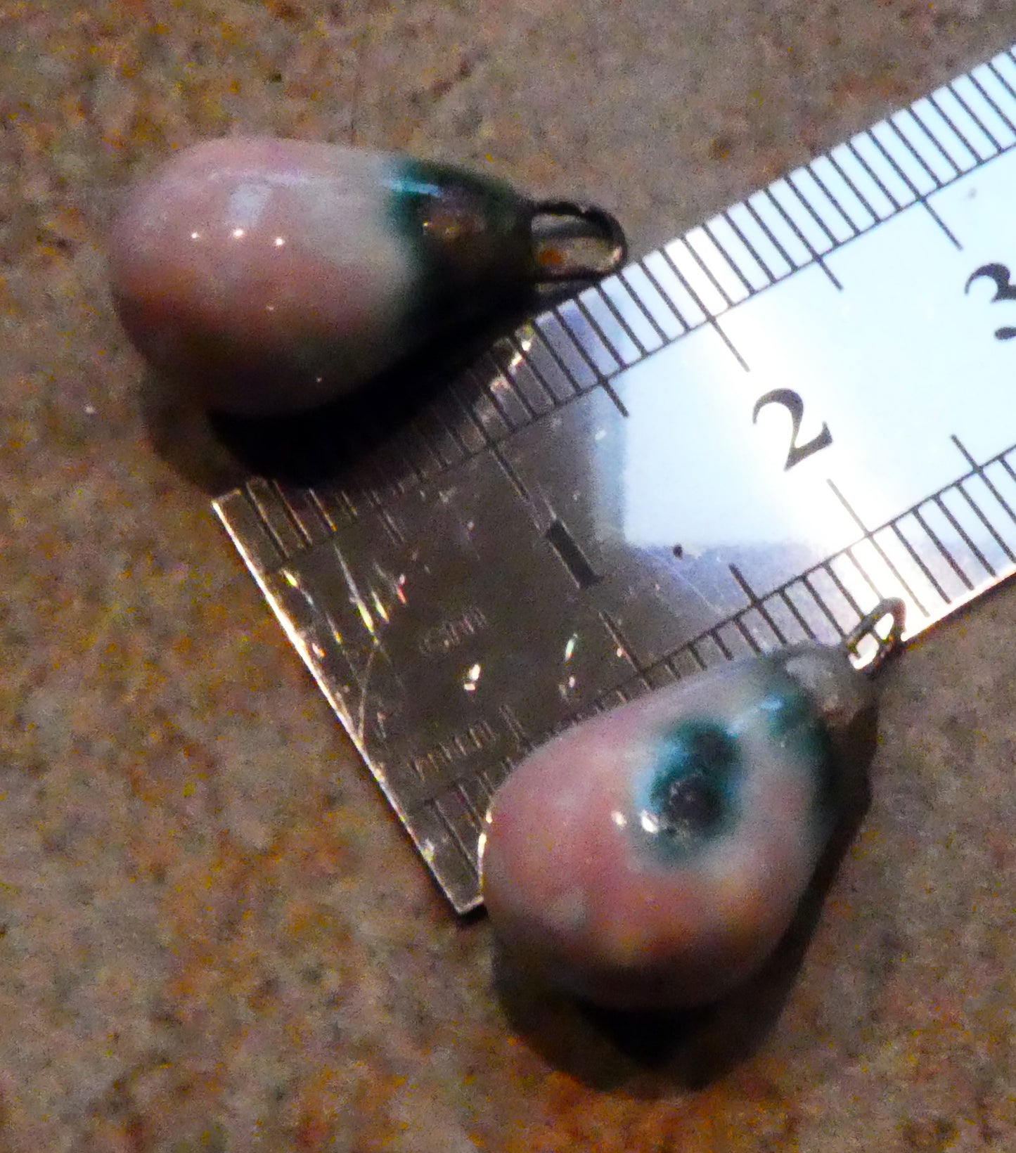 Ceramic Drops Earring Charms -  Pink Plum