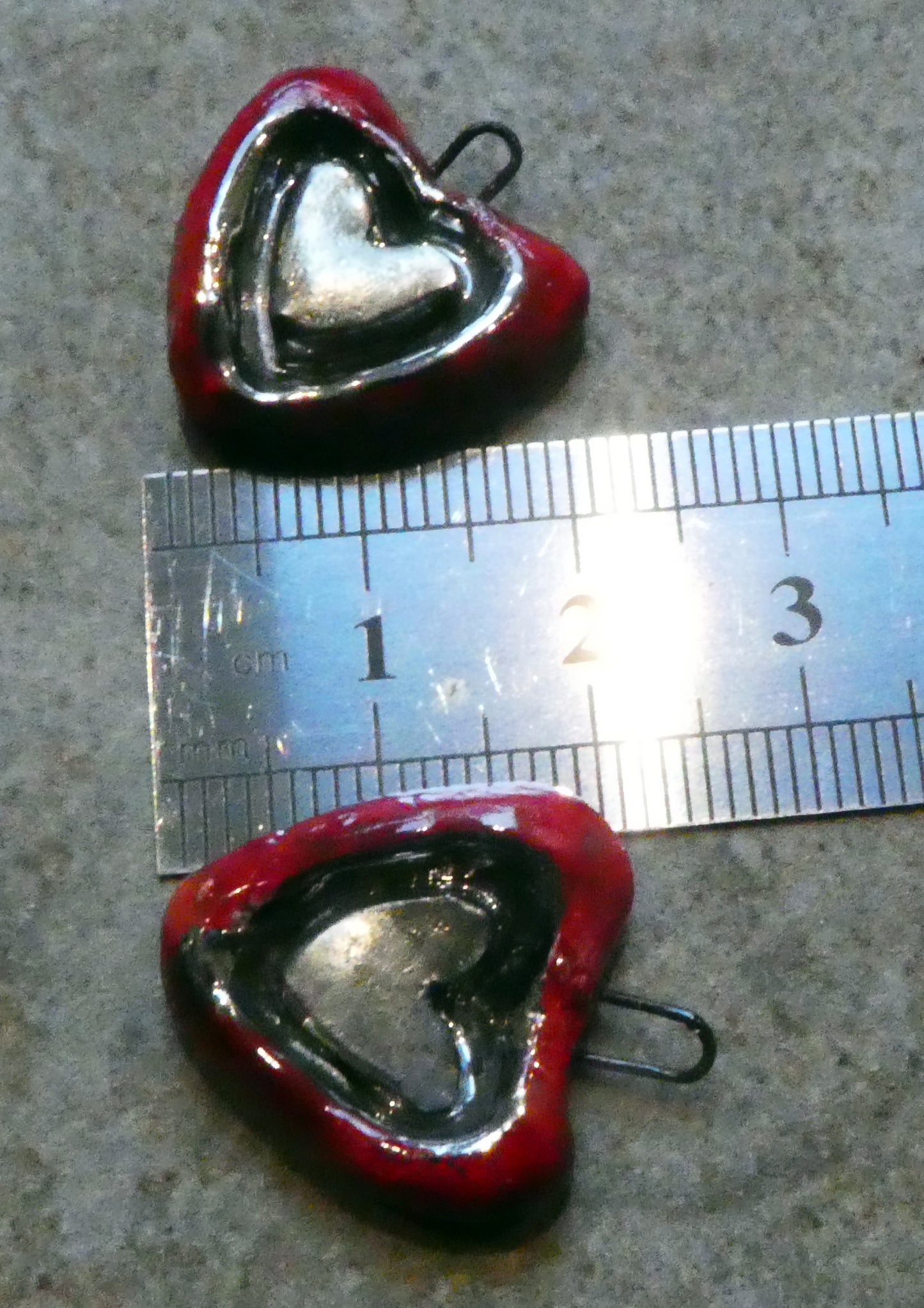 Ceramic Hollow Heart Earring Charms