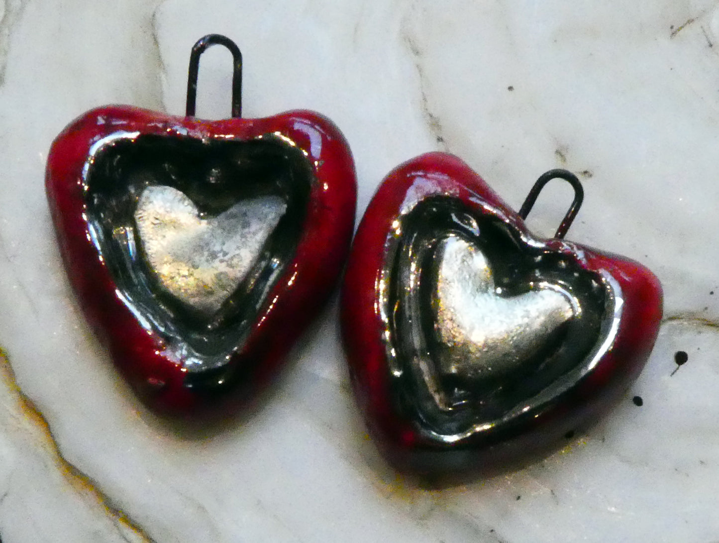 Ceramic Hollow Heart Pendant