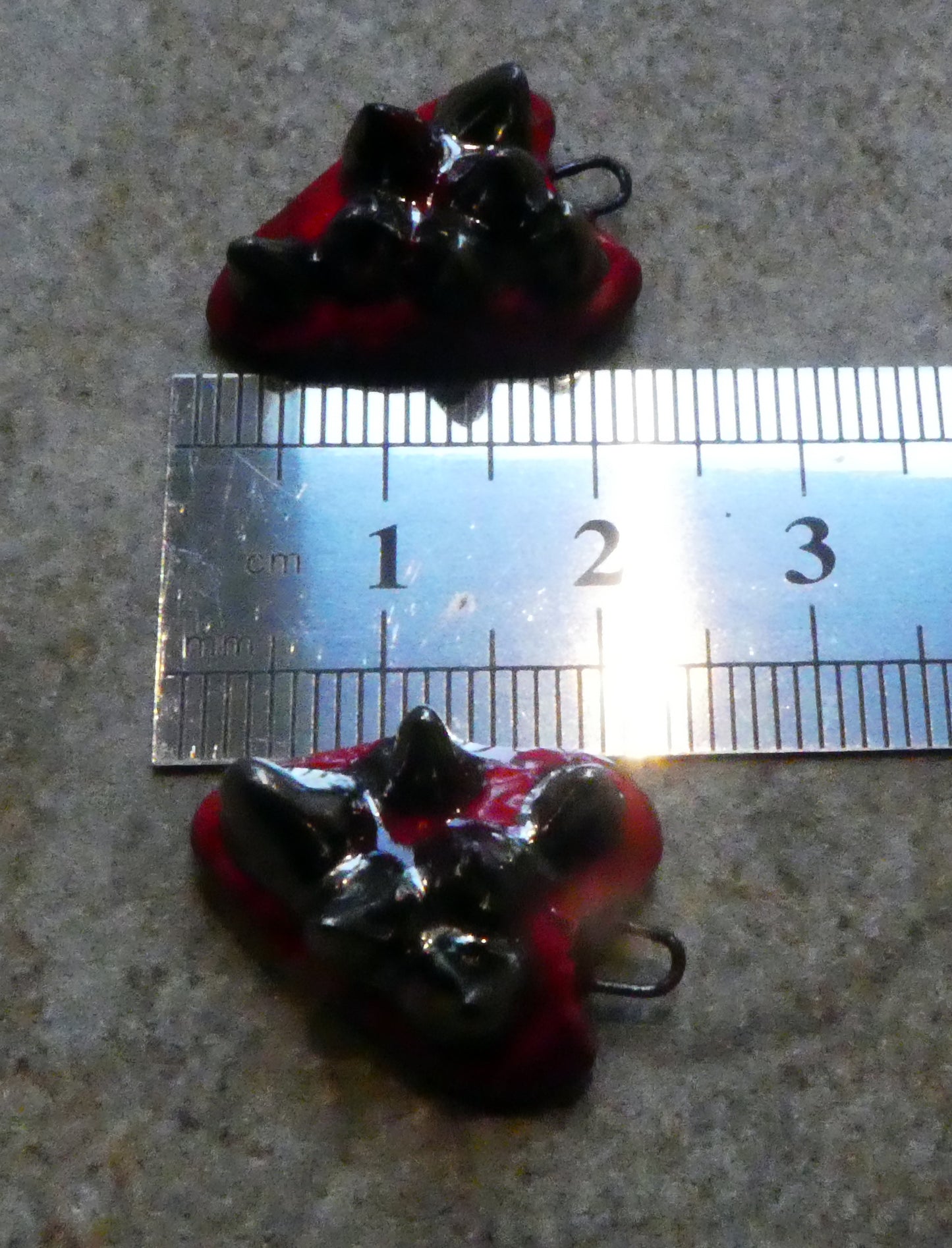 Ceramic Spiky Heart Earring Charms