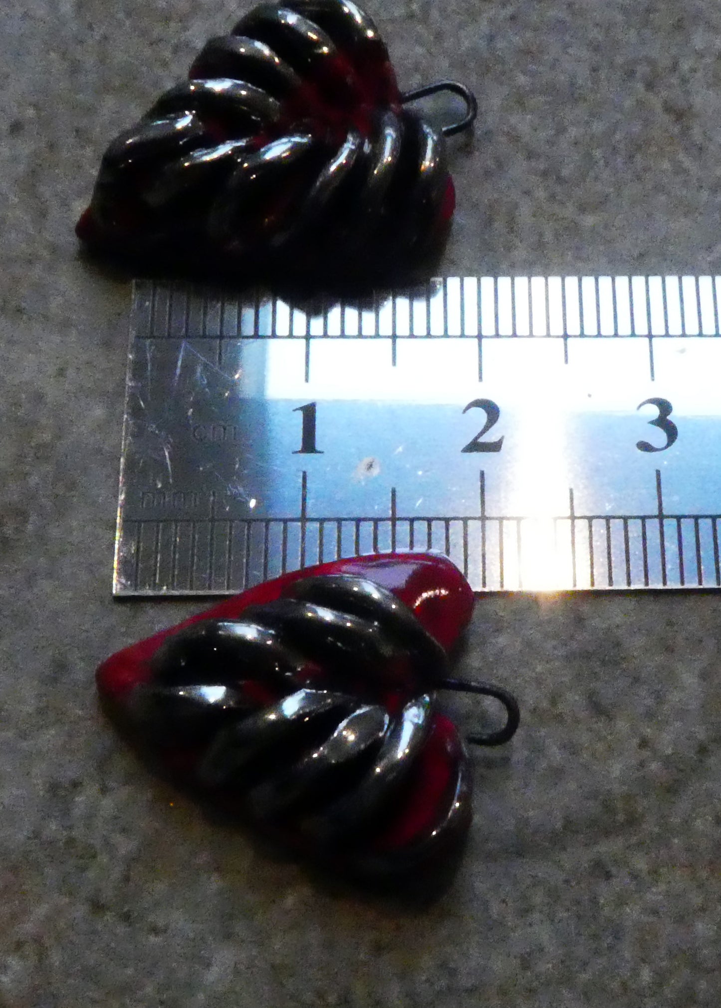 Ceramic Segmented Heart Earring Charms