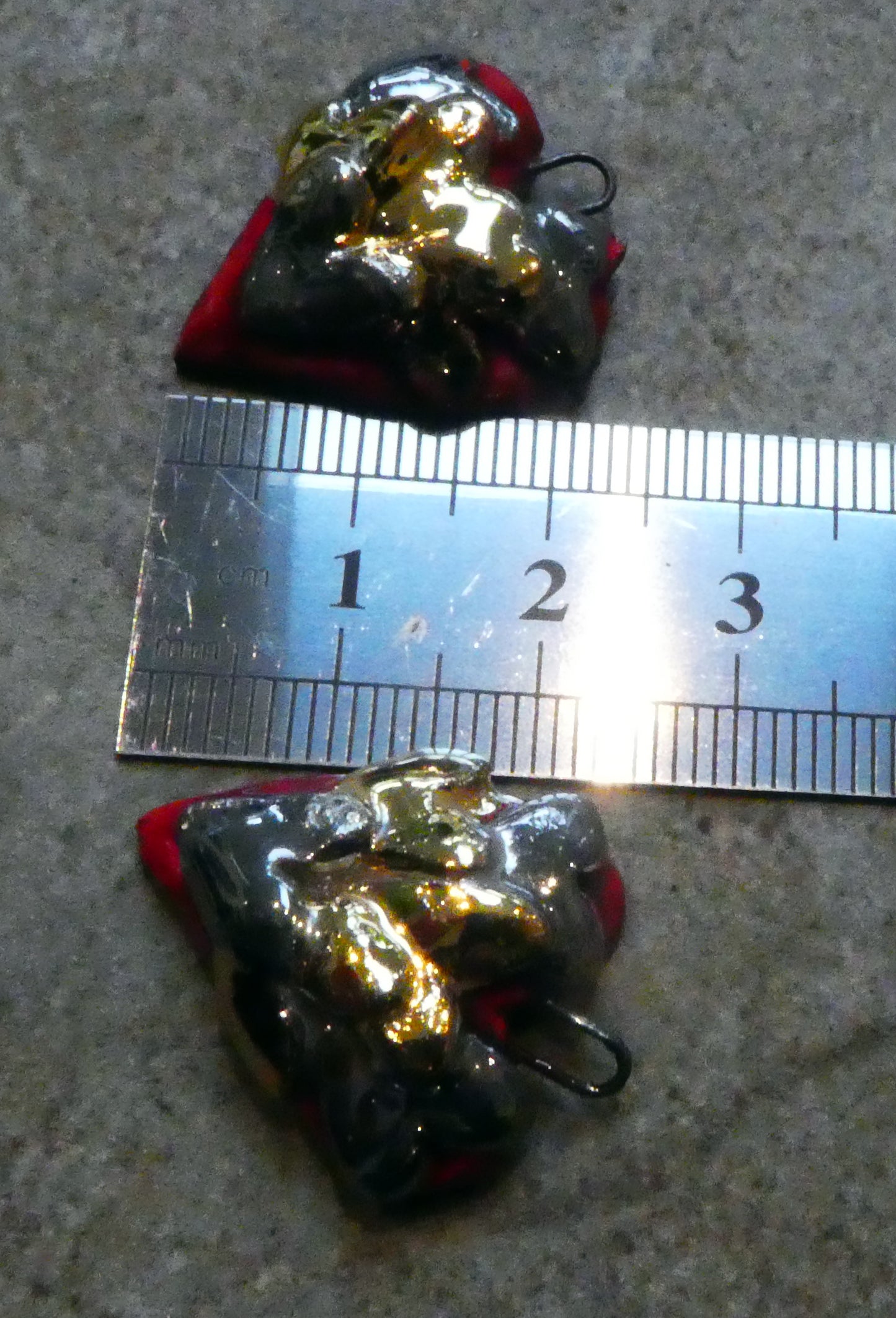 Ceramic Layered Heart Earring Charms