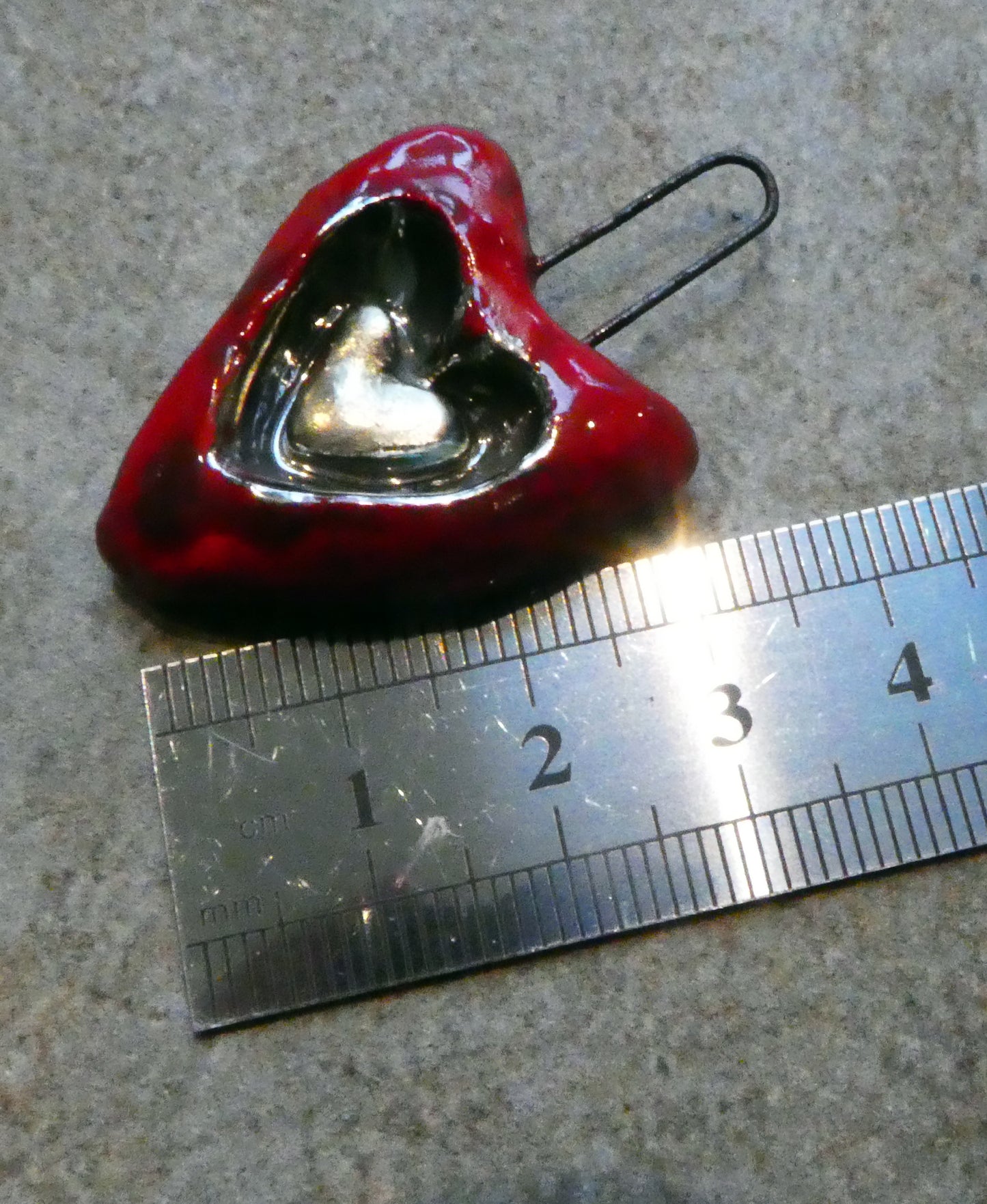 Ceramic Hollow Heart Pendant