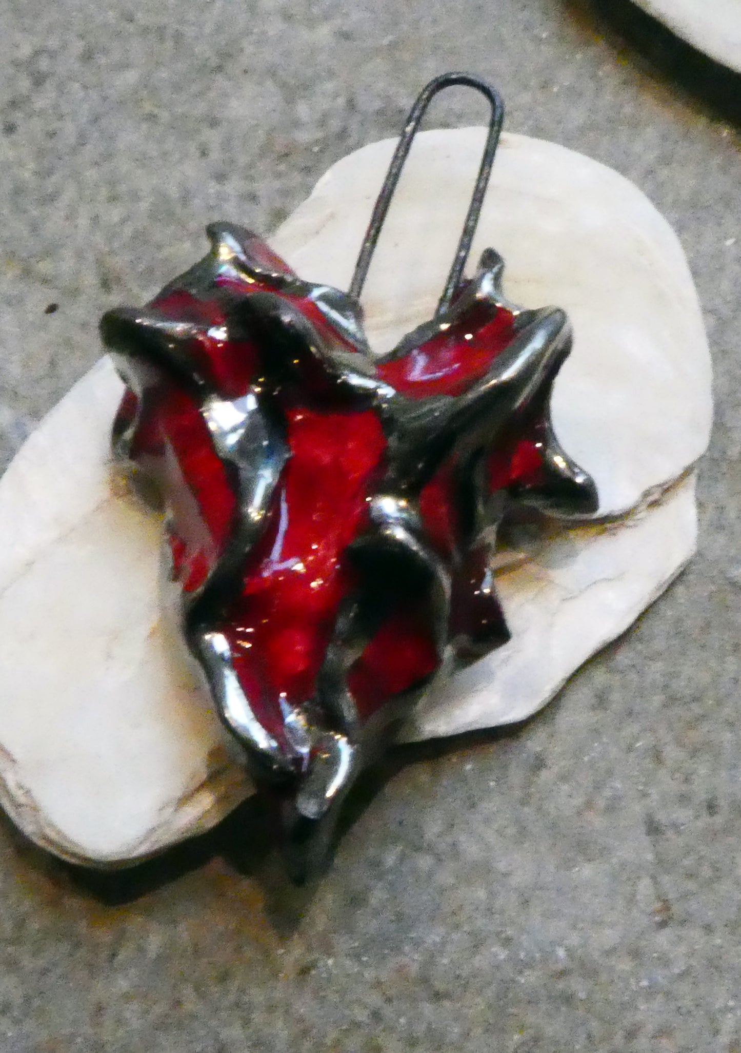 Ceramic Pinched Heart Earring Charms