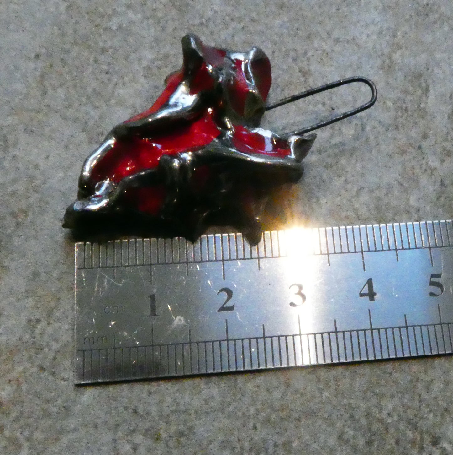 Ceramic Pinched Heart Pendant