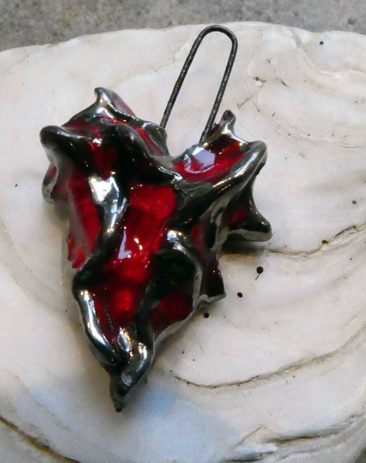 Ceramic Pinched Heart Pendant