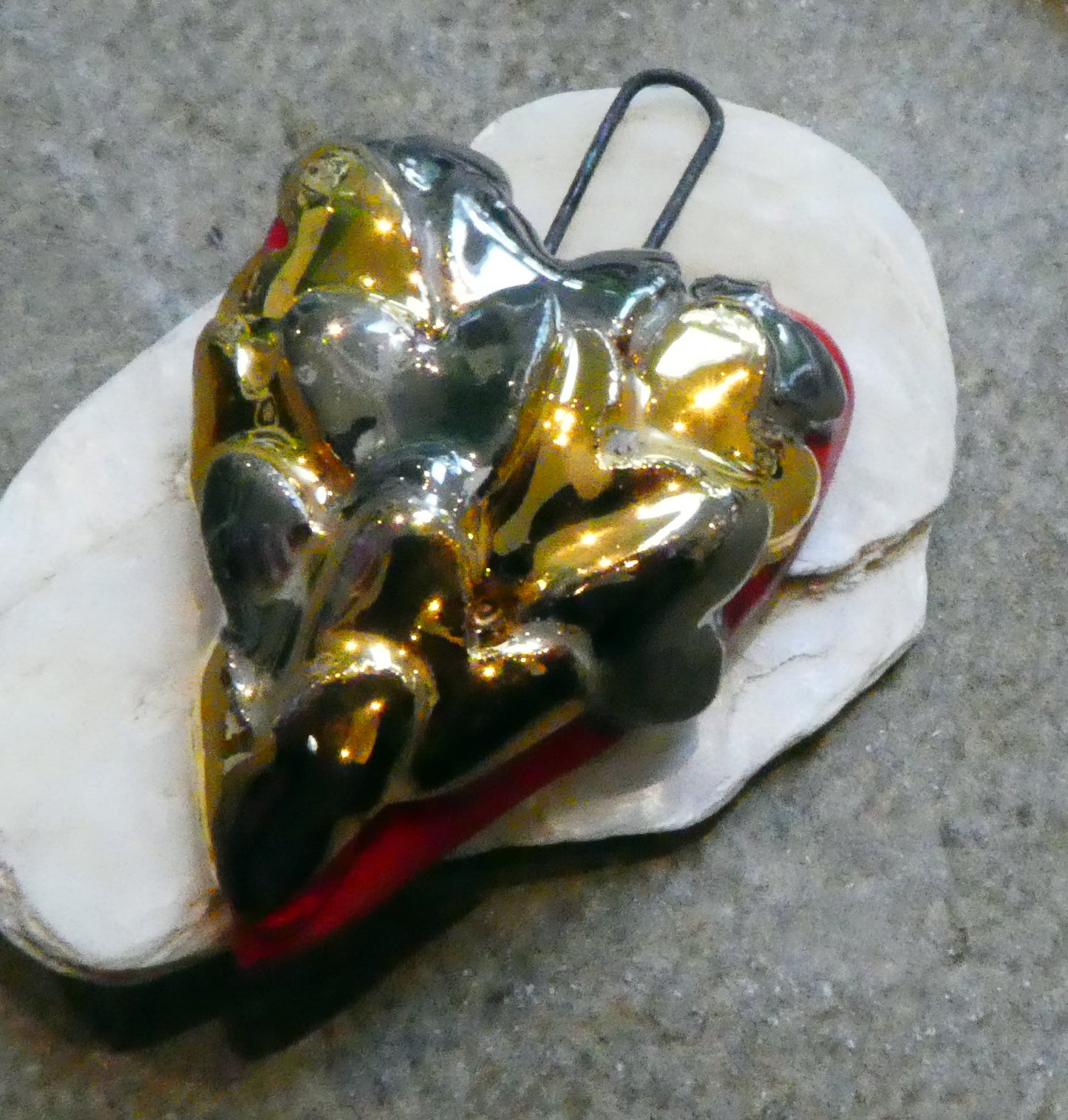 Ceramic Layered Heart Pendant