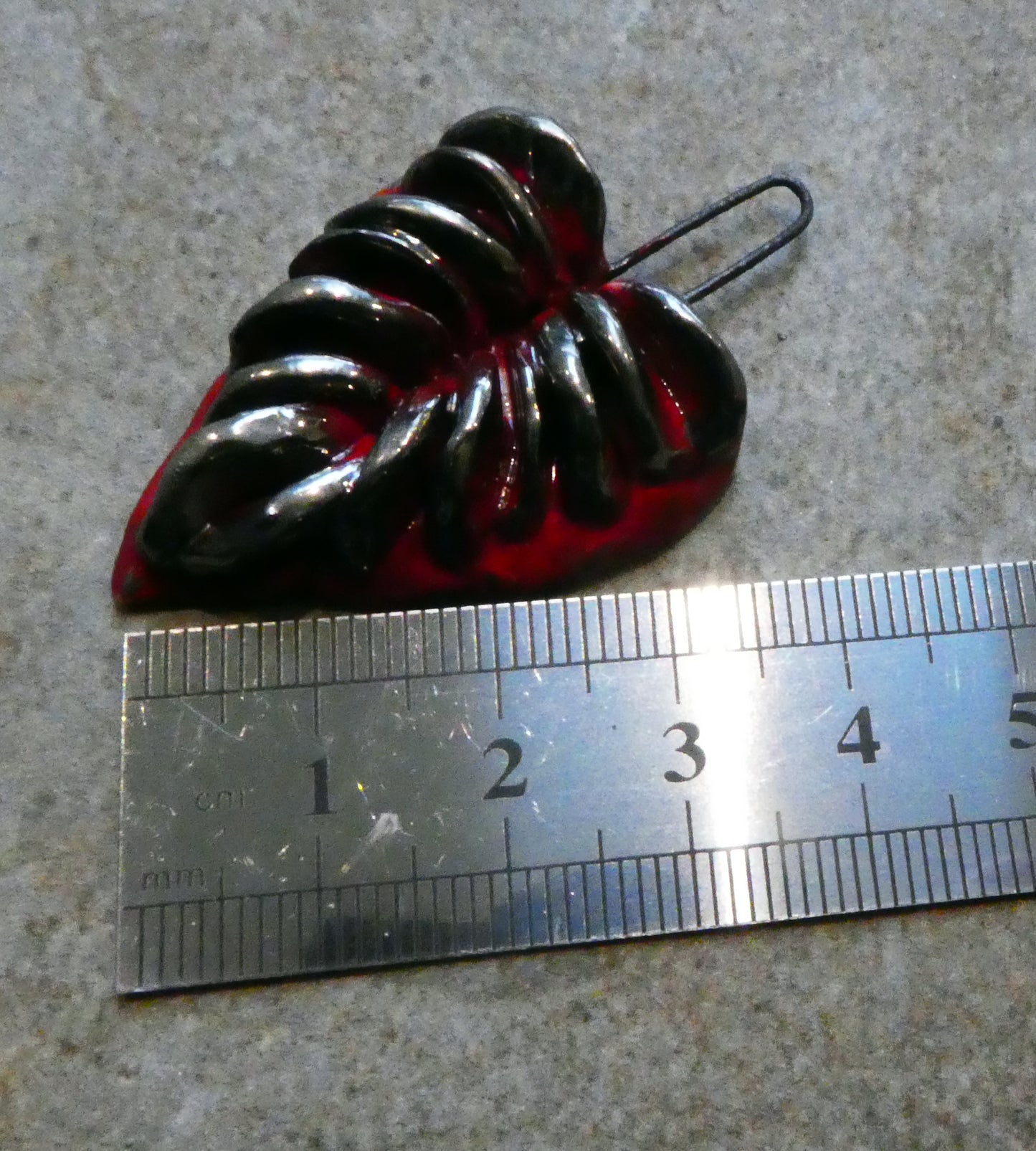 Ceramic Segmented Heart Pendant