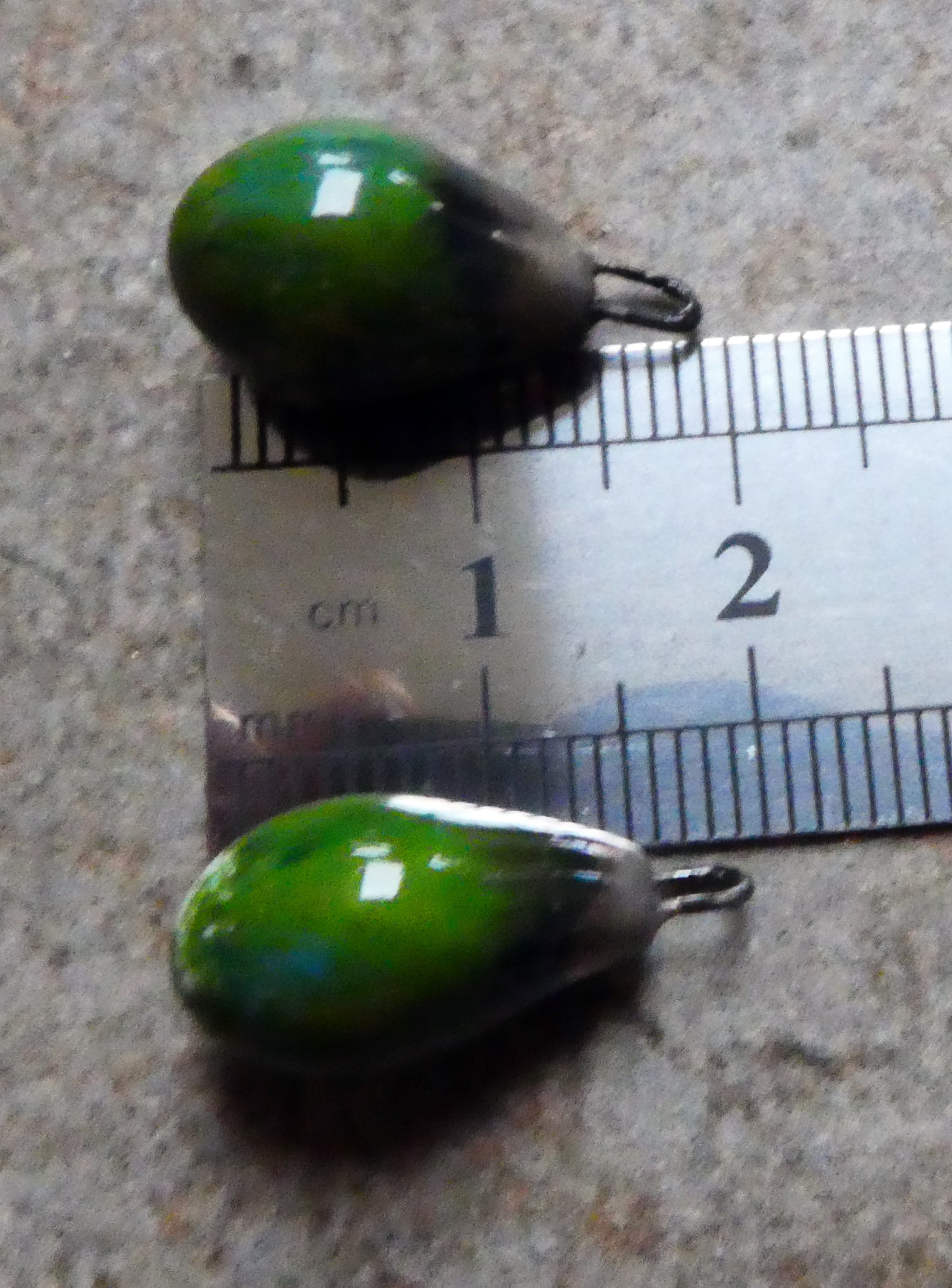 Ceramic Drops Earring Charms -Spotted Kiwi