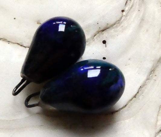 Ceramic Bronzy Drop Earring Charms - Monets Garden