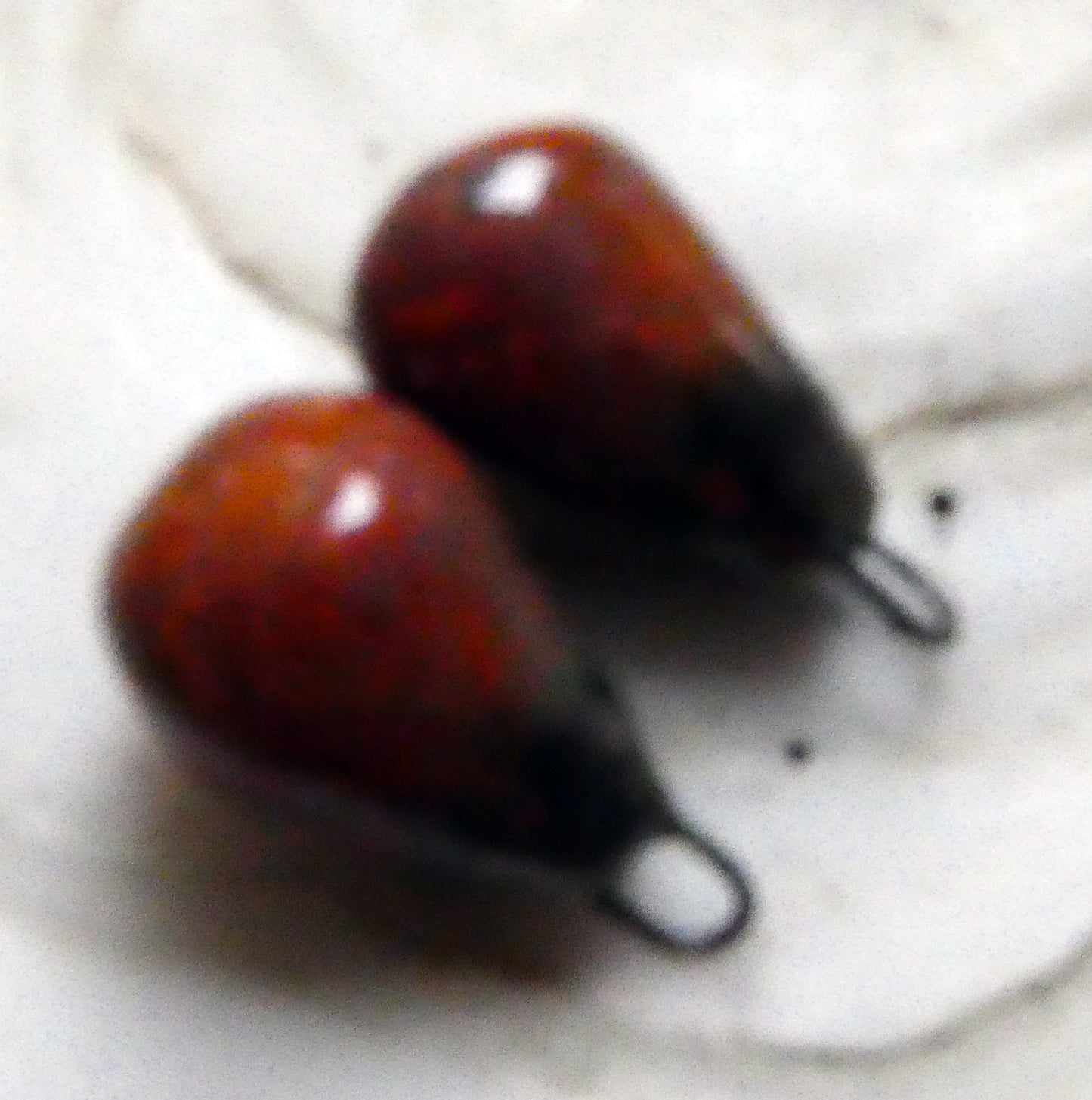 Ceramic Drops Earring Charms -Rose Granite