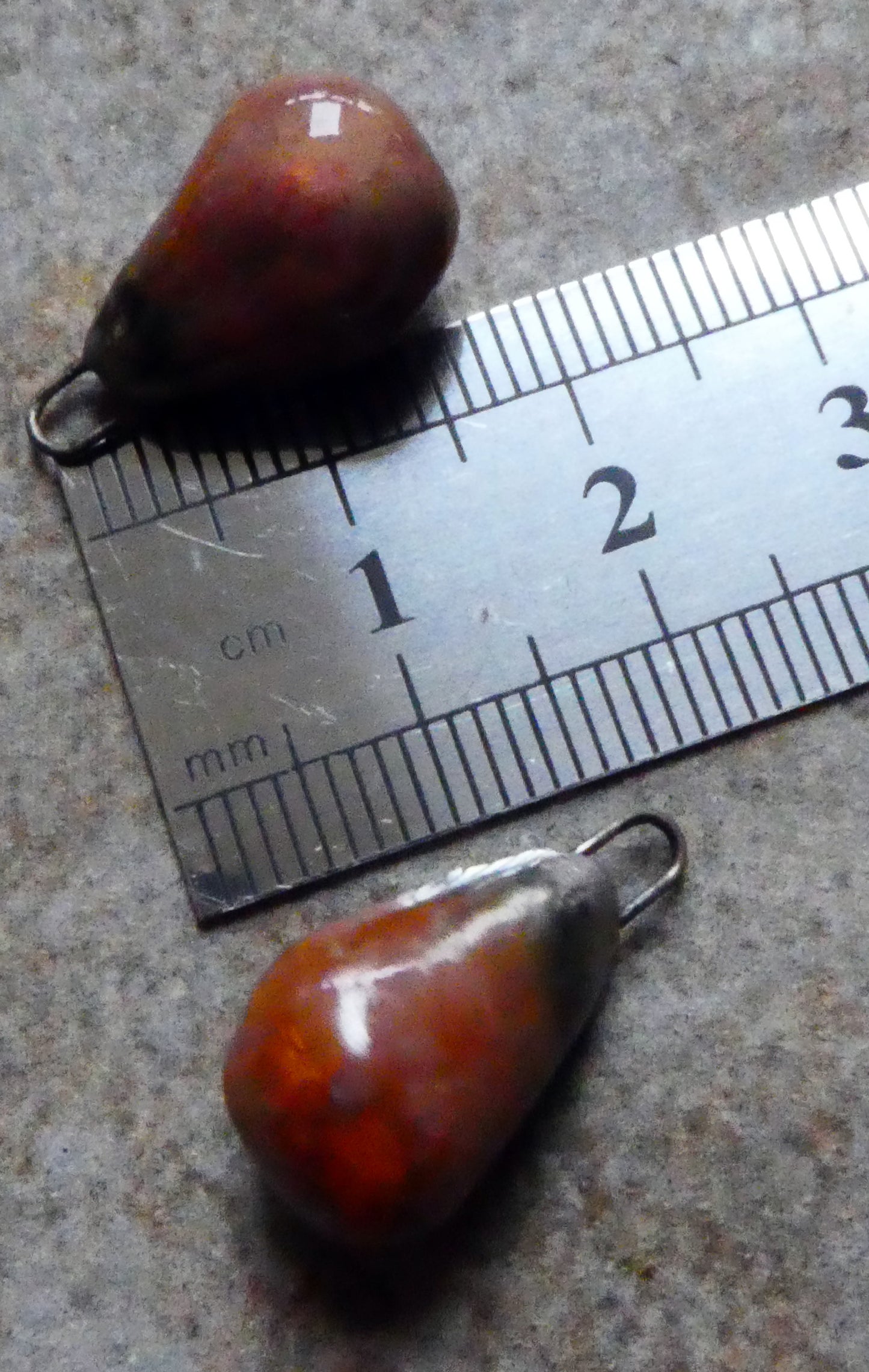 Ceramic Drops Earring Charms -Rose Granite