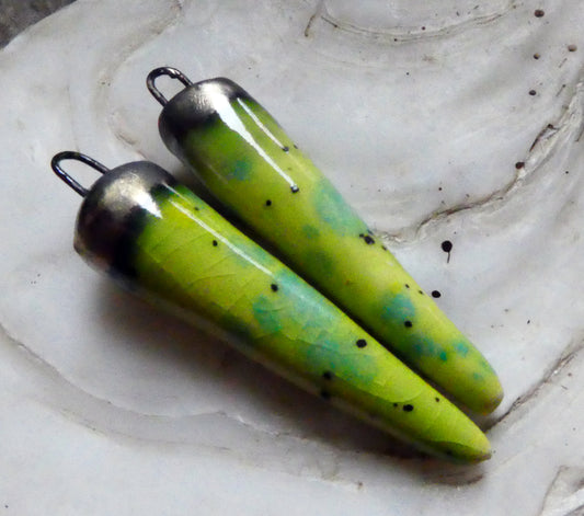 Ceramic Spikes Earring Charms - Meadow