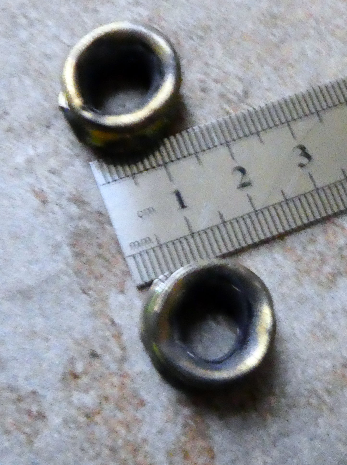 Ceramic Anticlastic Hoop Beads - Yellow