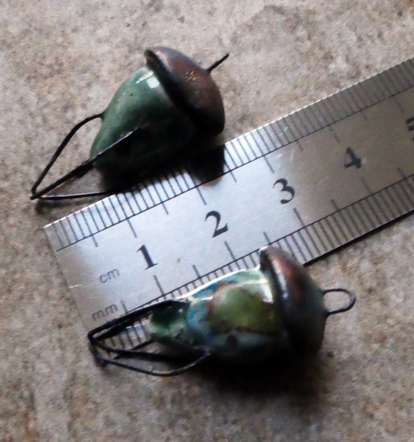 Ceramic Sea Creature Earring Connectors - Mystic Jade