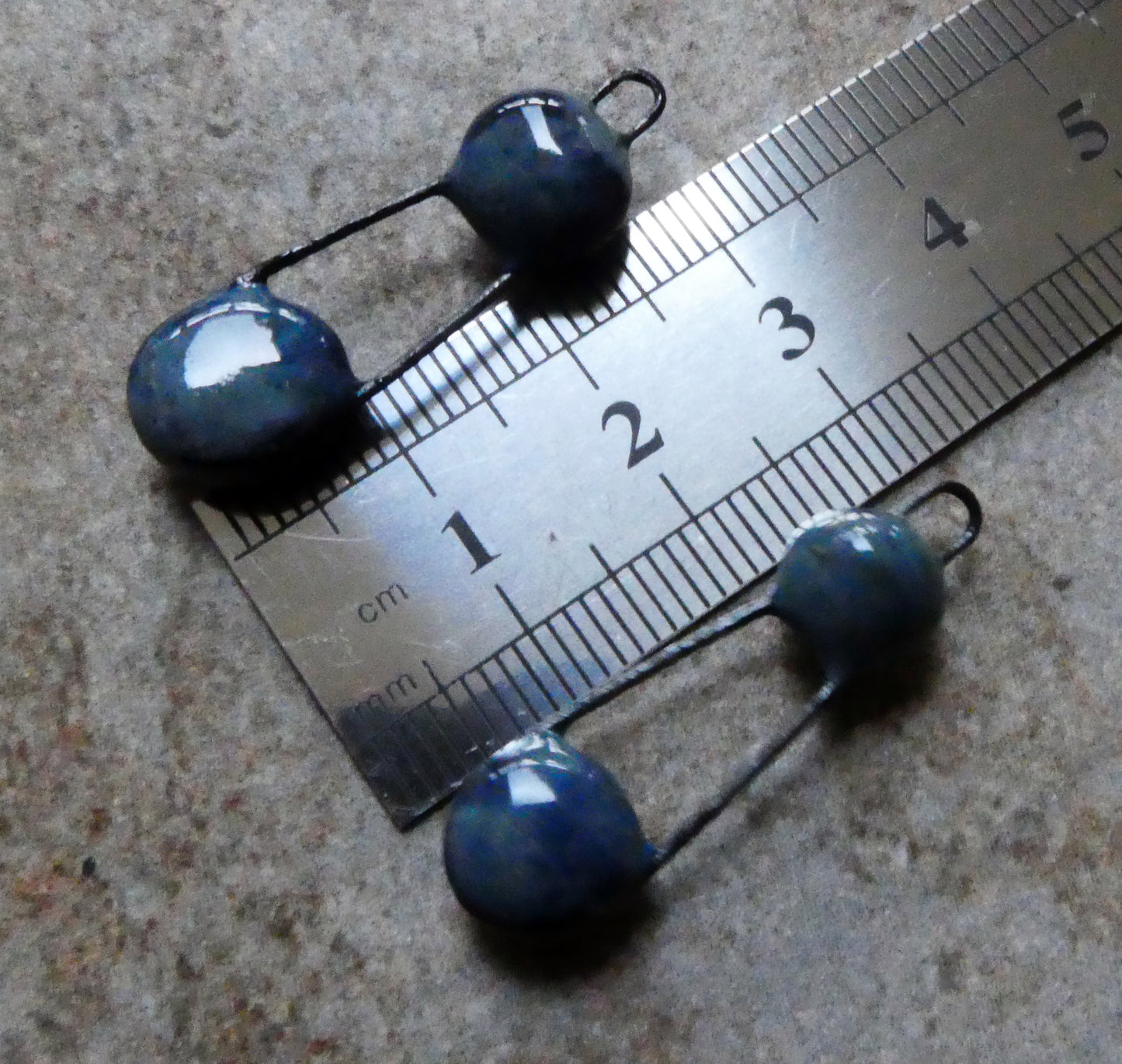 Ceramic Disc Sling Charms - Obsidian