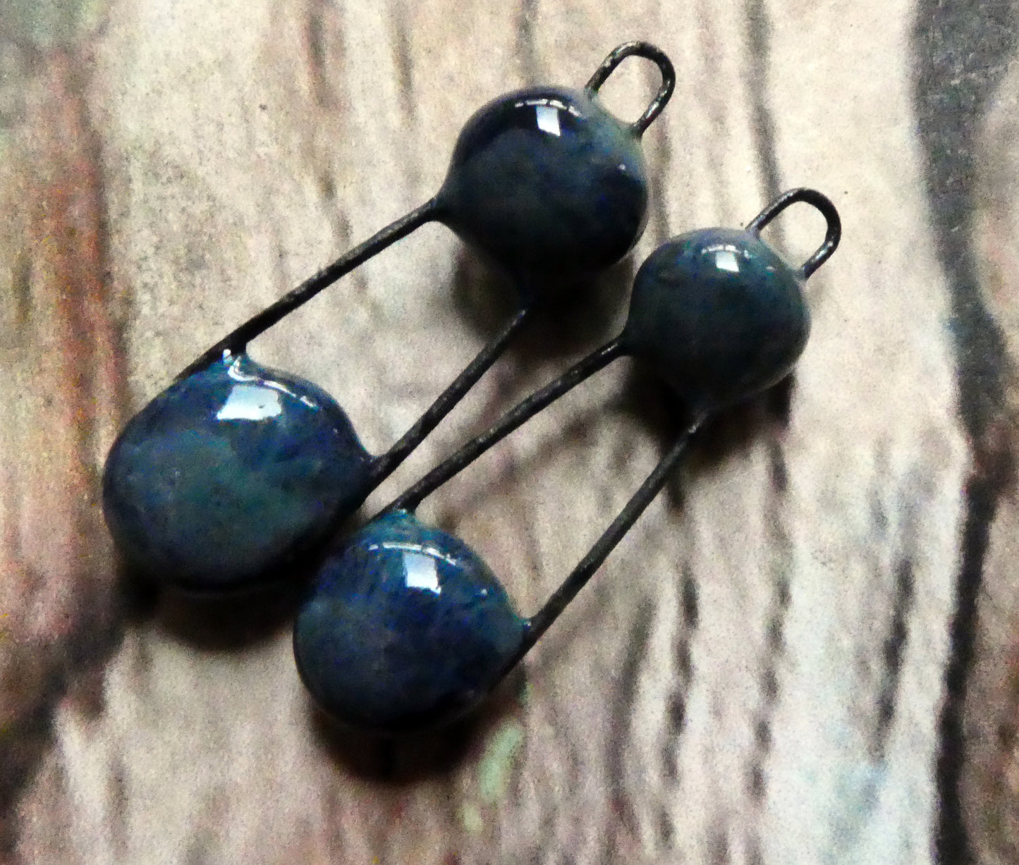 Ceramic Disc Sling Charms - Obsidian