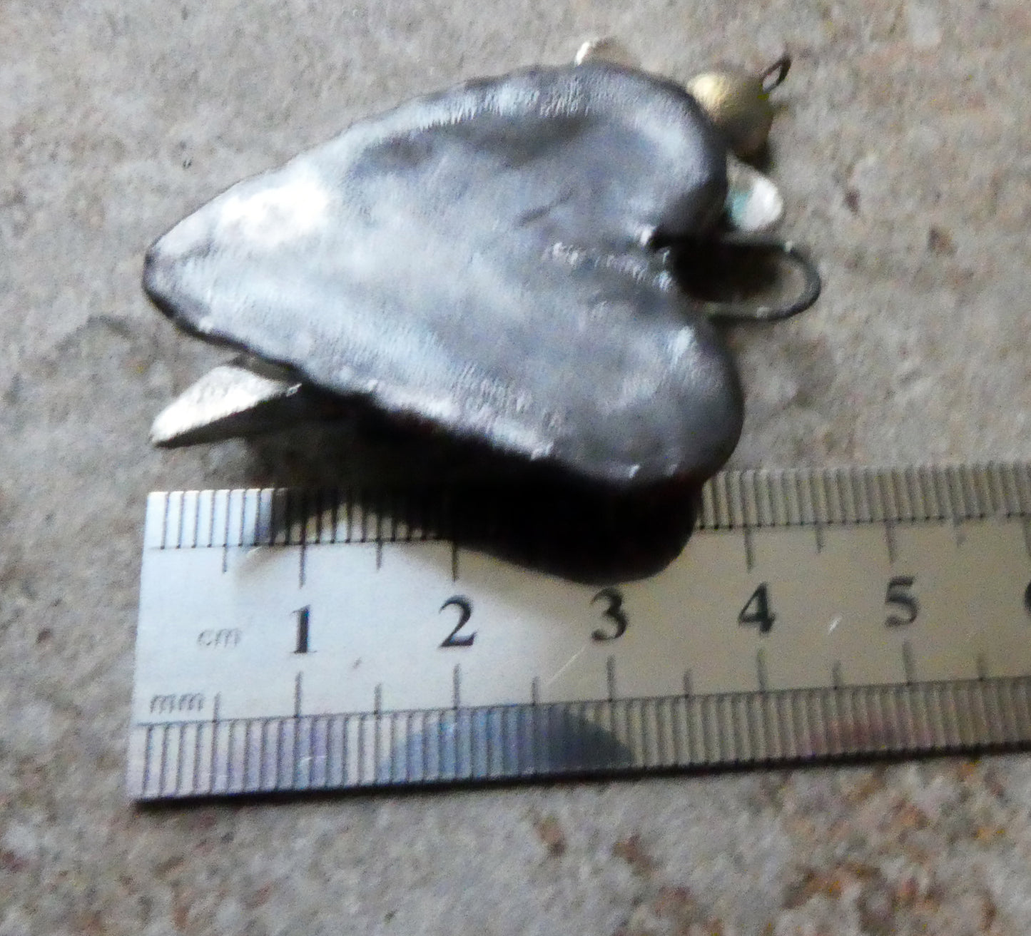 Ceramic Haitian Voodoo Heart Pendant