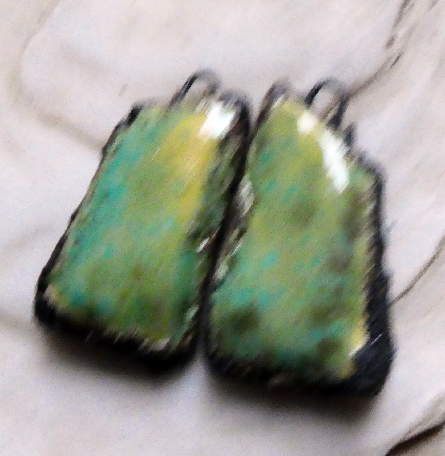 Ceramic Chunky Spangle Edged Charms - Supernova