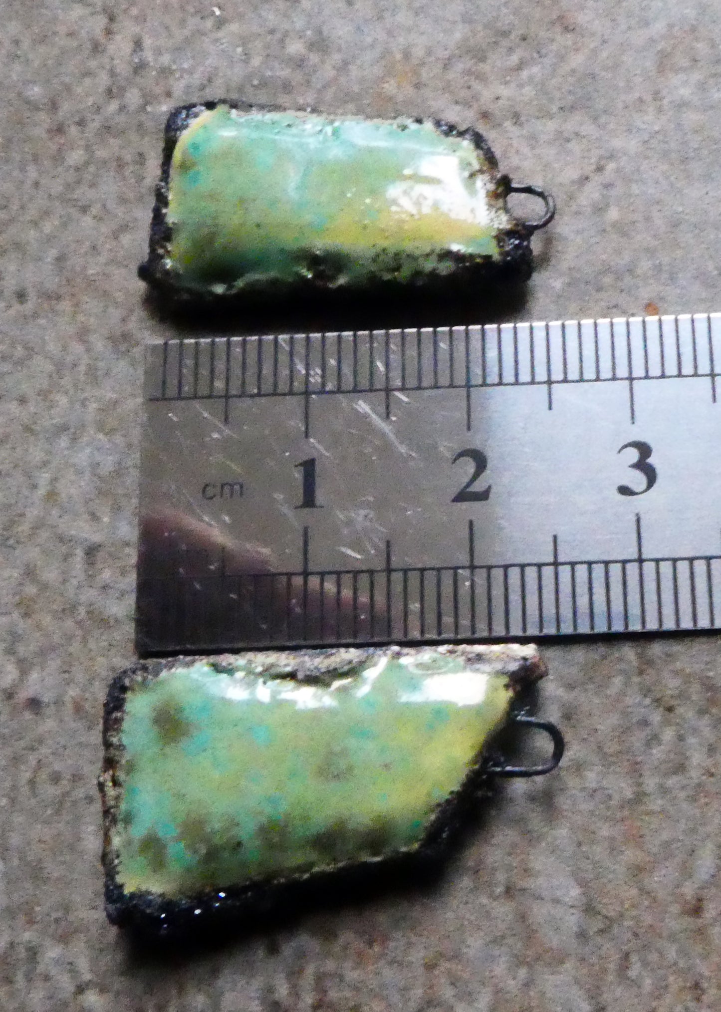 Ceramic Chunky Spangle Edged Charms - Supernova