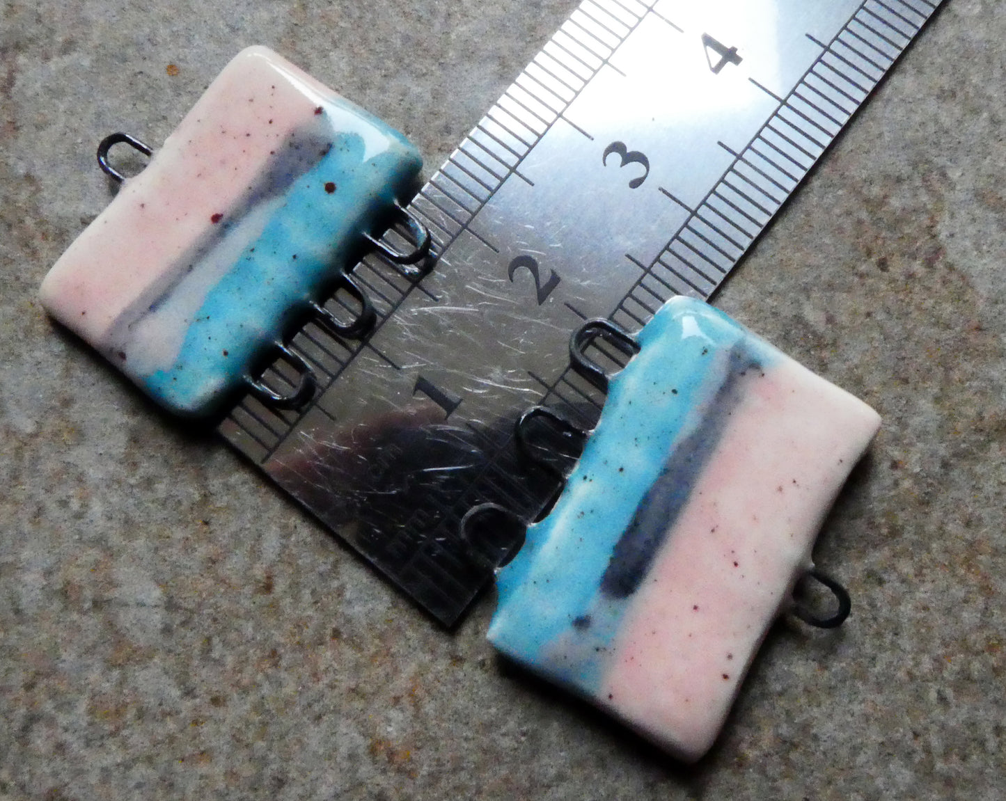 Ceramic Mixed Glaze Rectangle Connectors #1