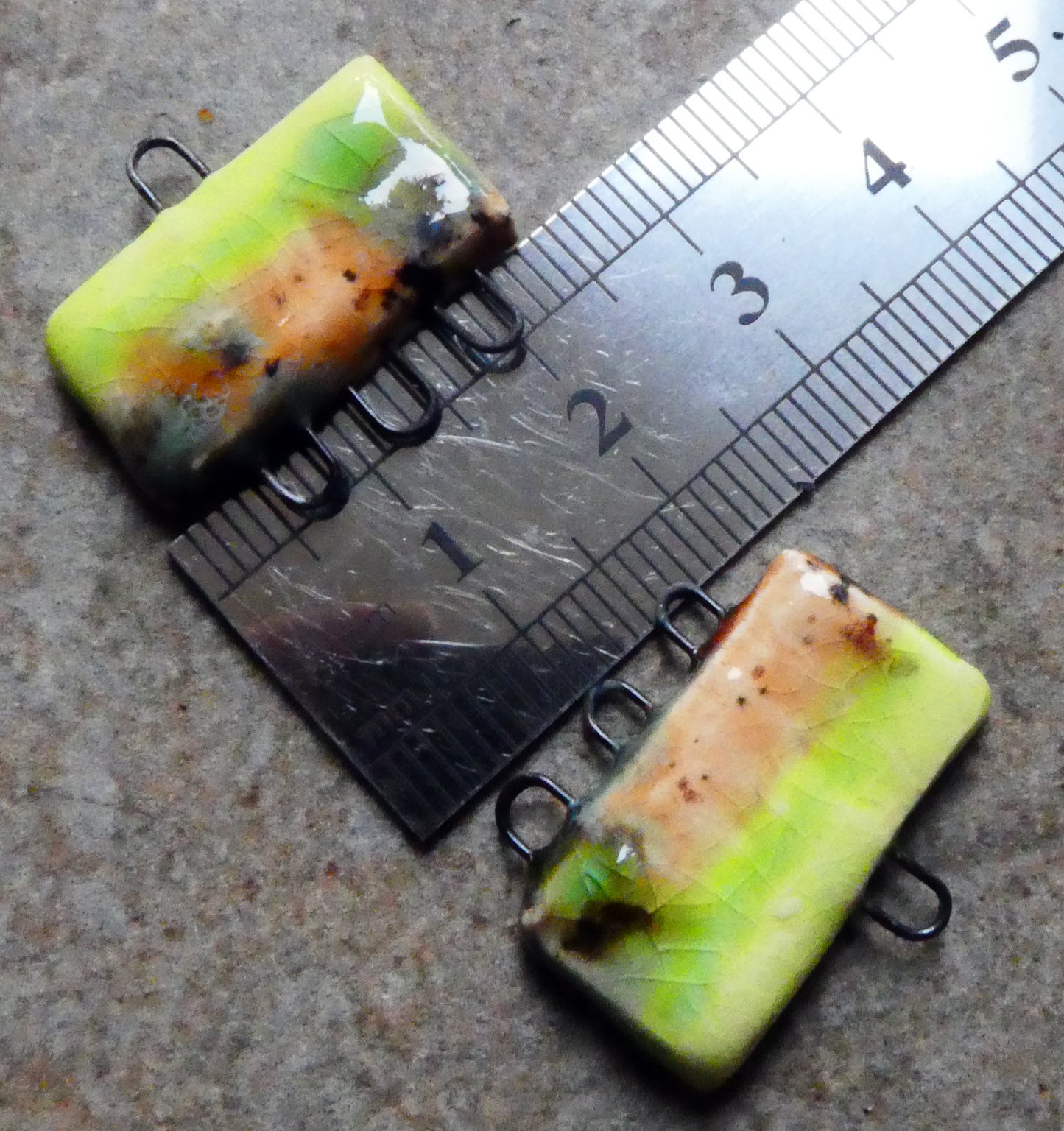 Ceramic Mixed Glaze Rectangle Connectors #2