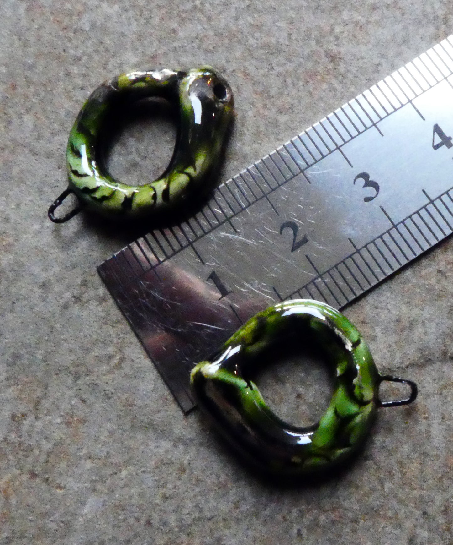 Ceramic Tail-Eating Snake Charms - Algae Bloom