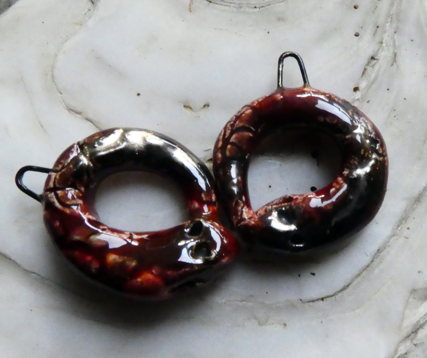 Ceramic Tail-Eating Snake Charms - Dragon Breath