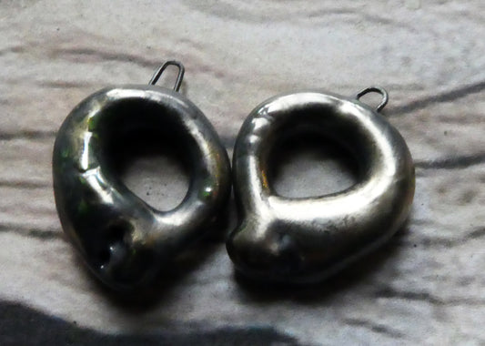 Ceramic Tail-Eating Snake Charms - Reptile