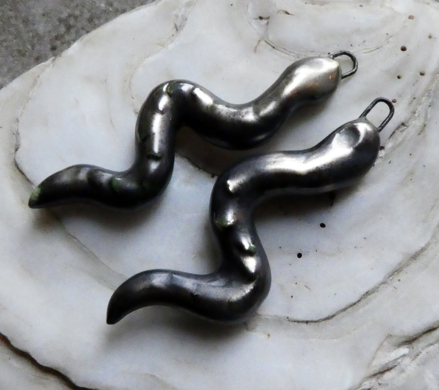 Ceramic Snake Charms -Reptile