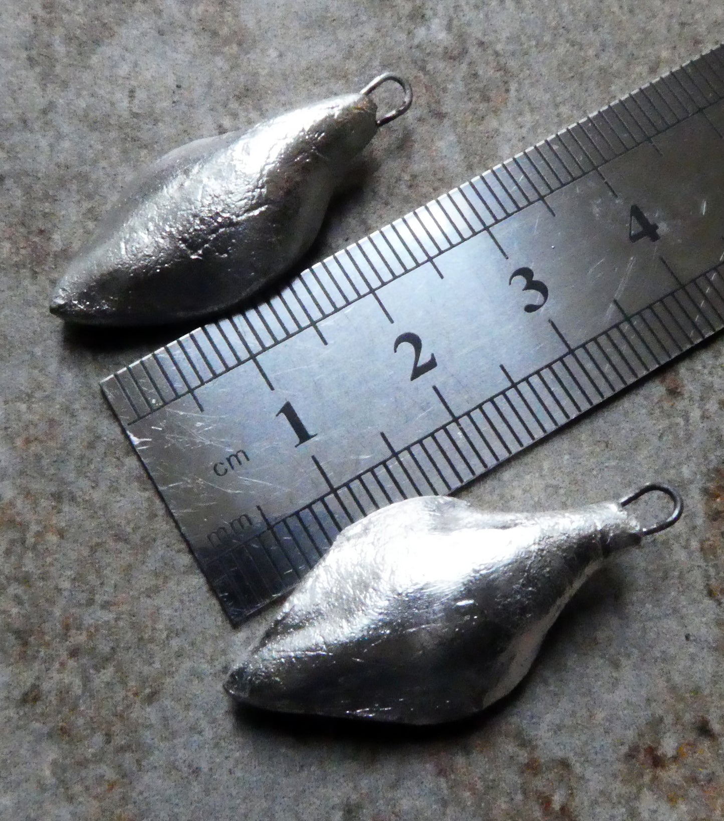 Ceramic Silvery Spangly Scoop Charms #1