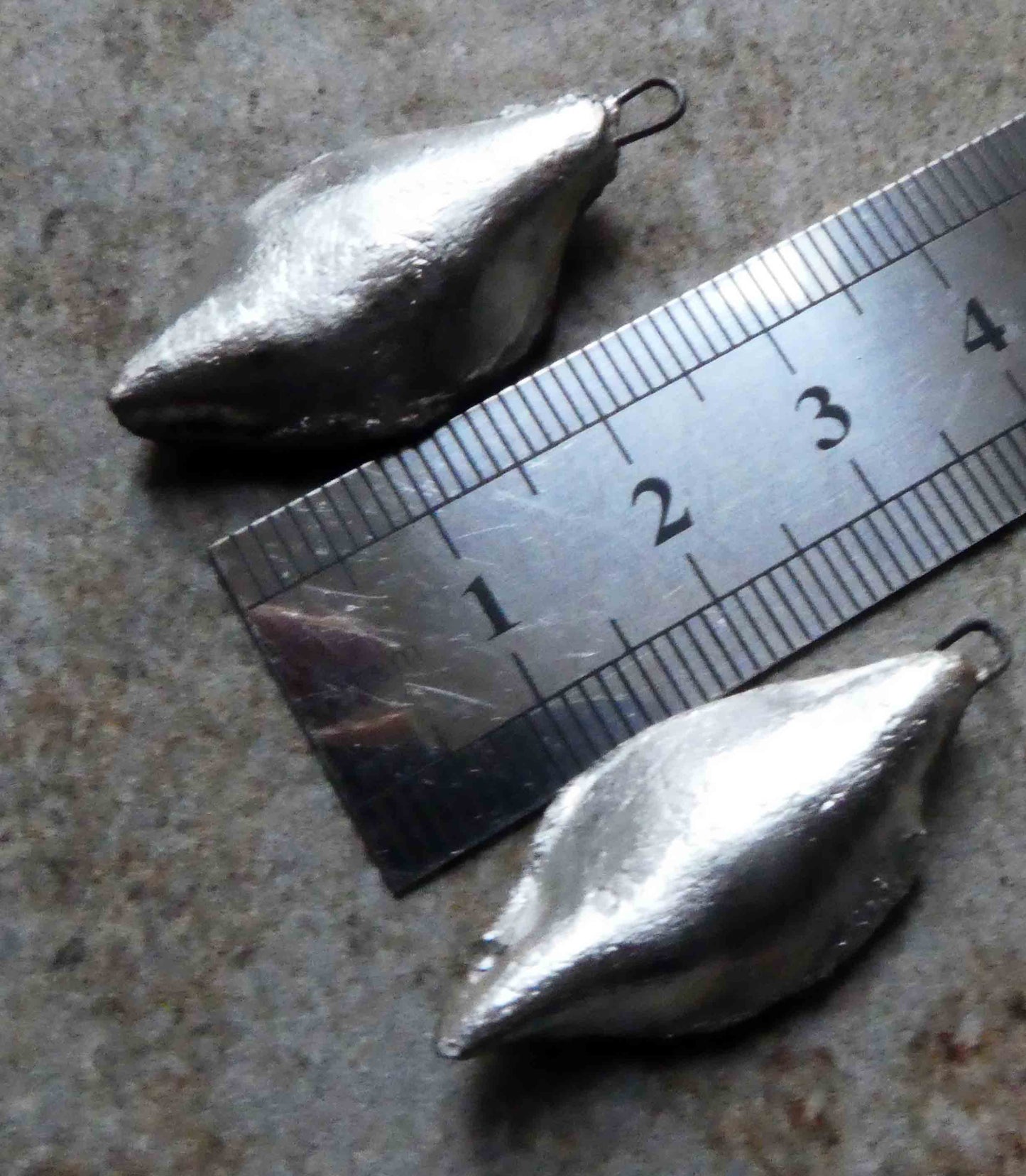 Ceramic Silvery Spangly Scoop Charms #2