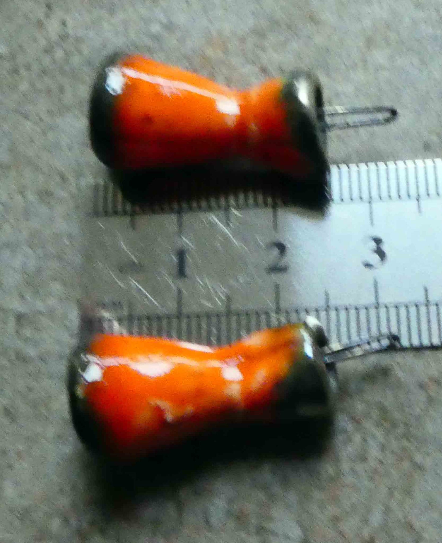Ceramic Double Cone Charms - Wildfire