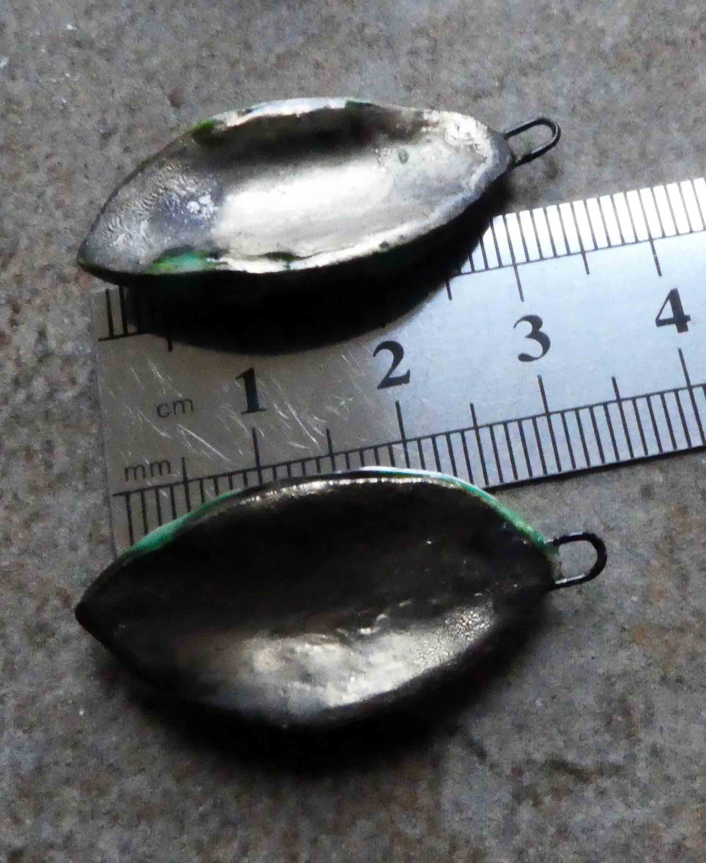 Ceramic Moulded Leaf Charms -#5