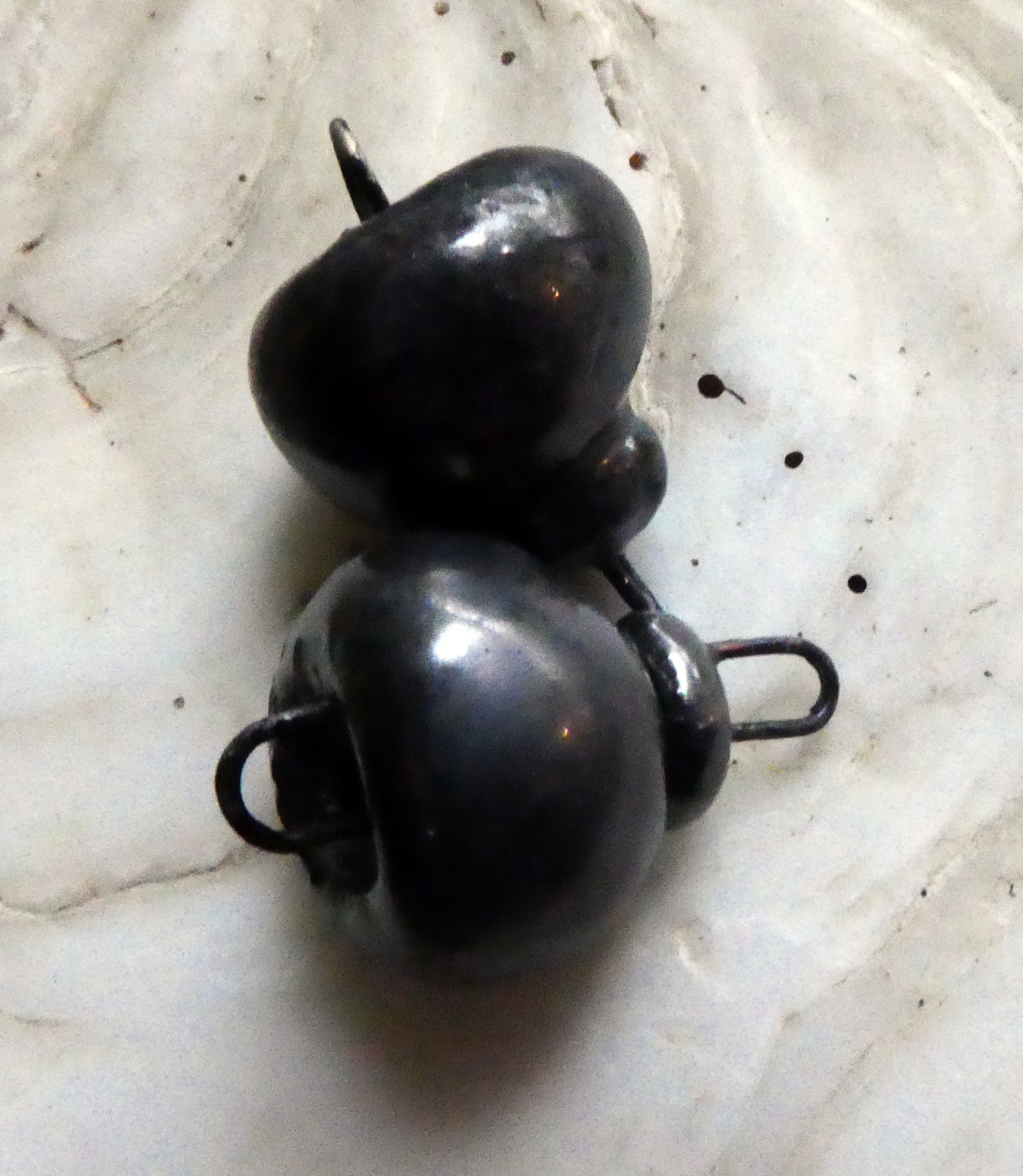 Ceramic Bead Cap Connectors -Pewter