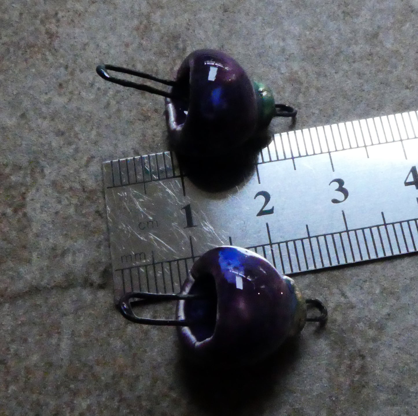 Ceramic Long Hoop Bead Cap Connectors - Royal Fantasy