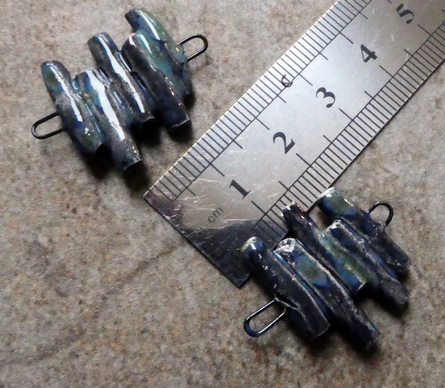 Ceramic Stick Stack Connectors -Obsidian