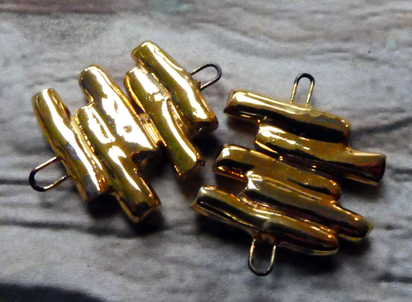Ceramic Stick Stack Connectors -Gold