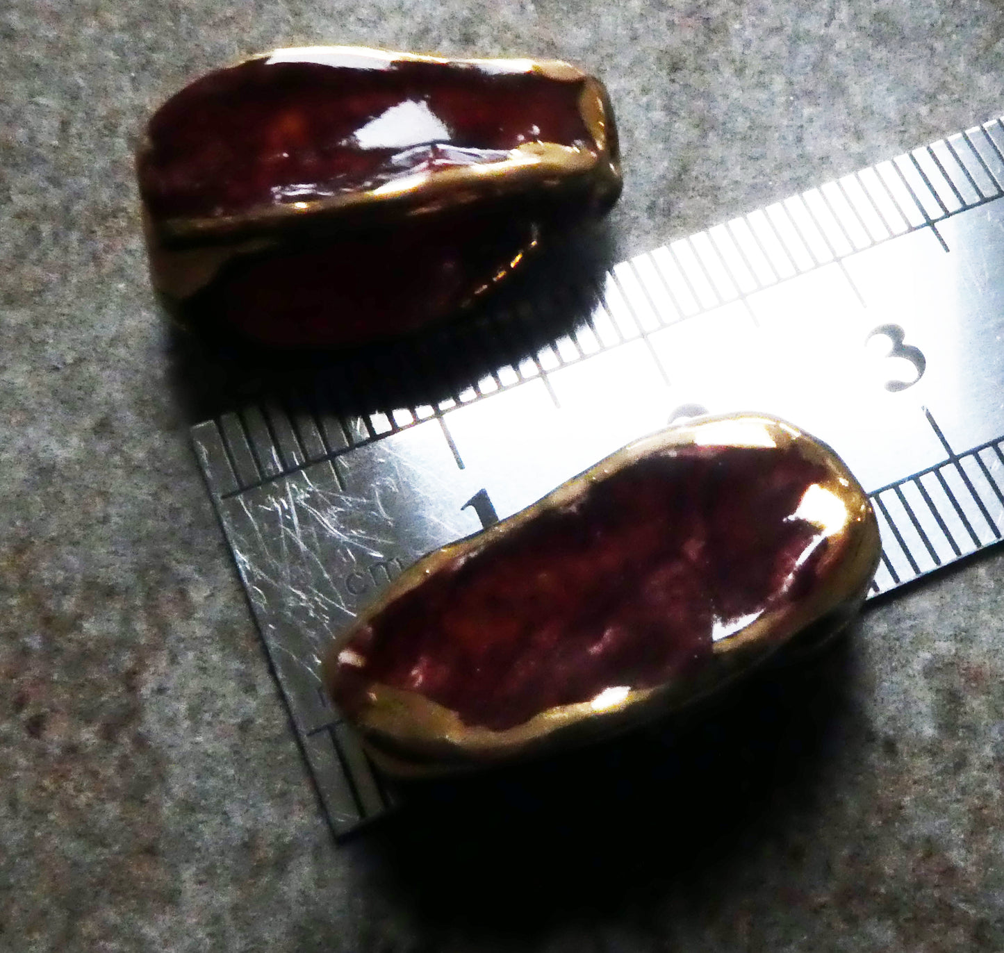 Ceramic Pinched Beads - Dragon Breath