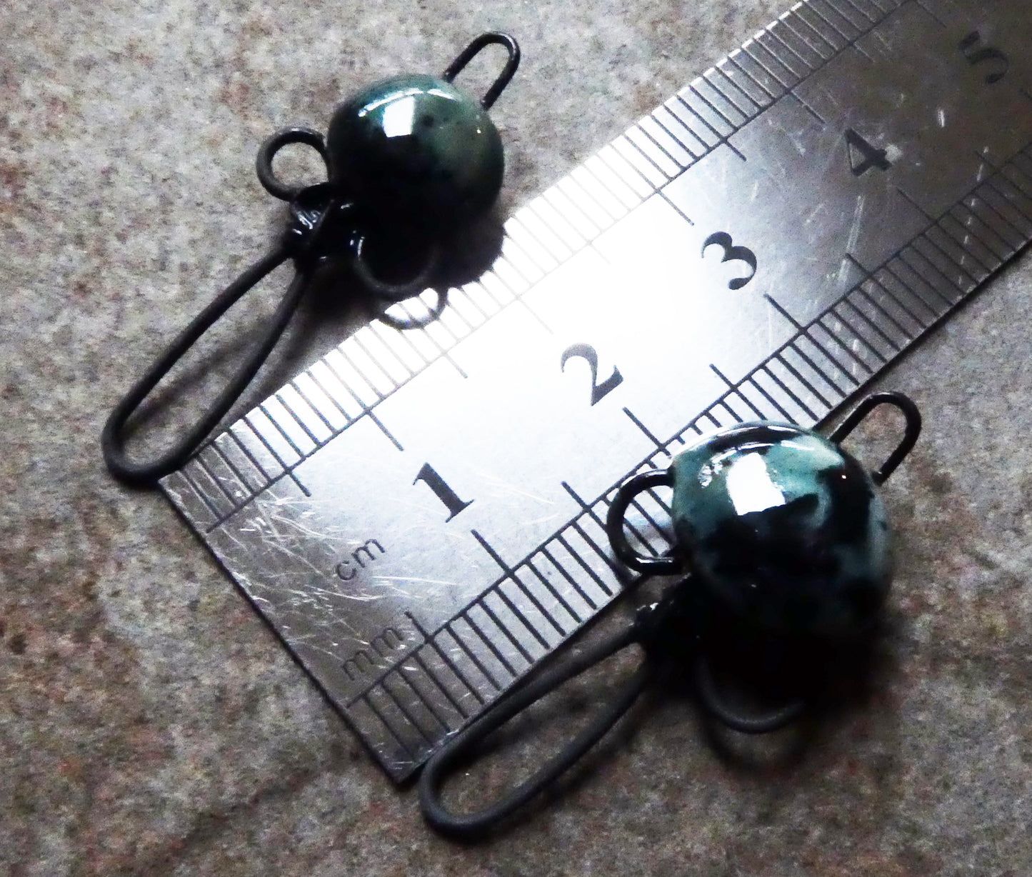 Ceramic Wiry Hoop Connectors - Ocean Mist