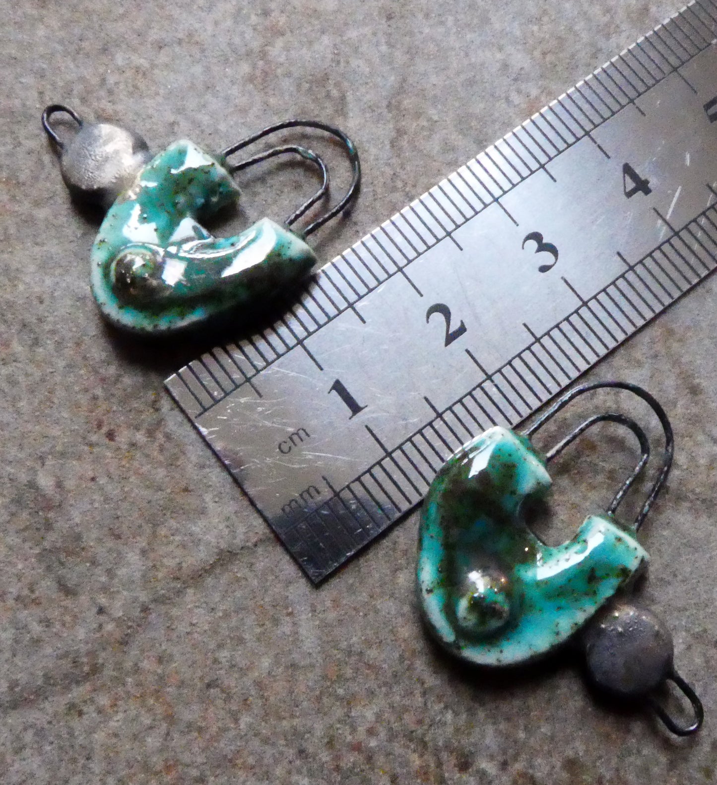 Ceramic Two Hoop Curved Connectors -Santa Lucia