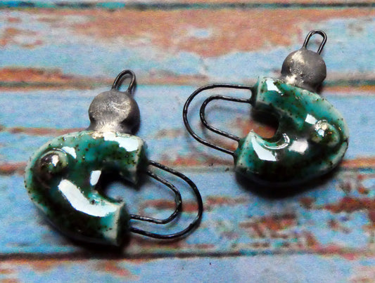 Ceramic Two Hoop Curved Connectors -Santa Lucia
