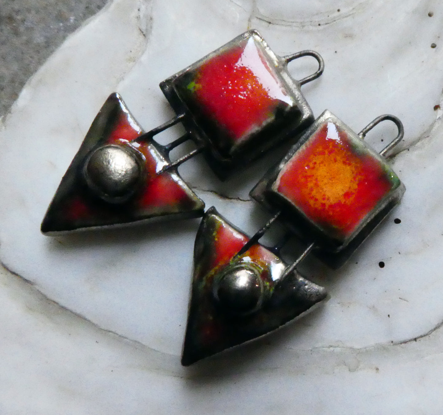 Ceramic Moulded Mixed Shape Charms -Fruit Punch