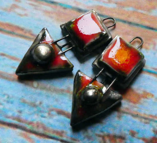Ceramic Moulded Mixed Shape Charms -Fruit Punch