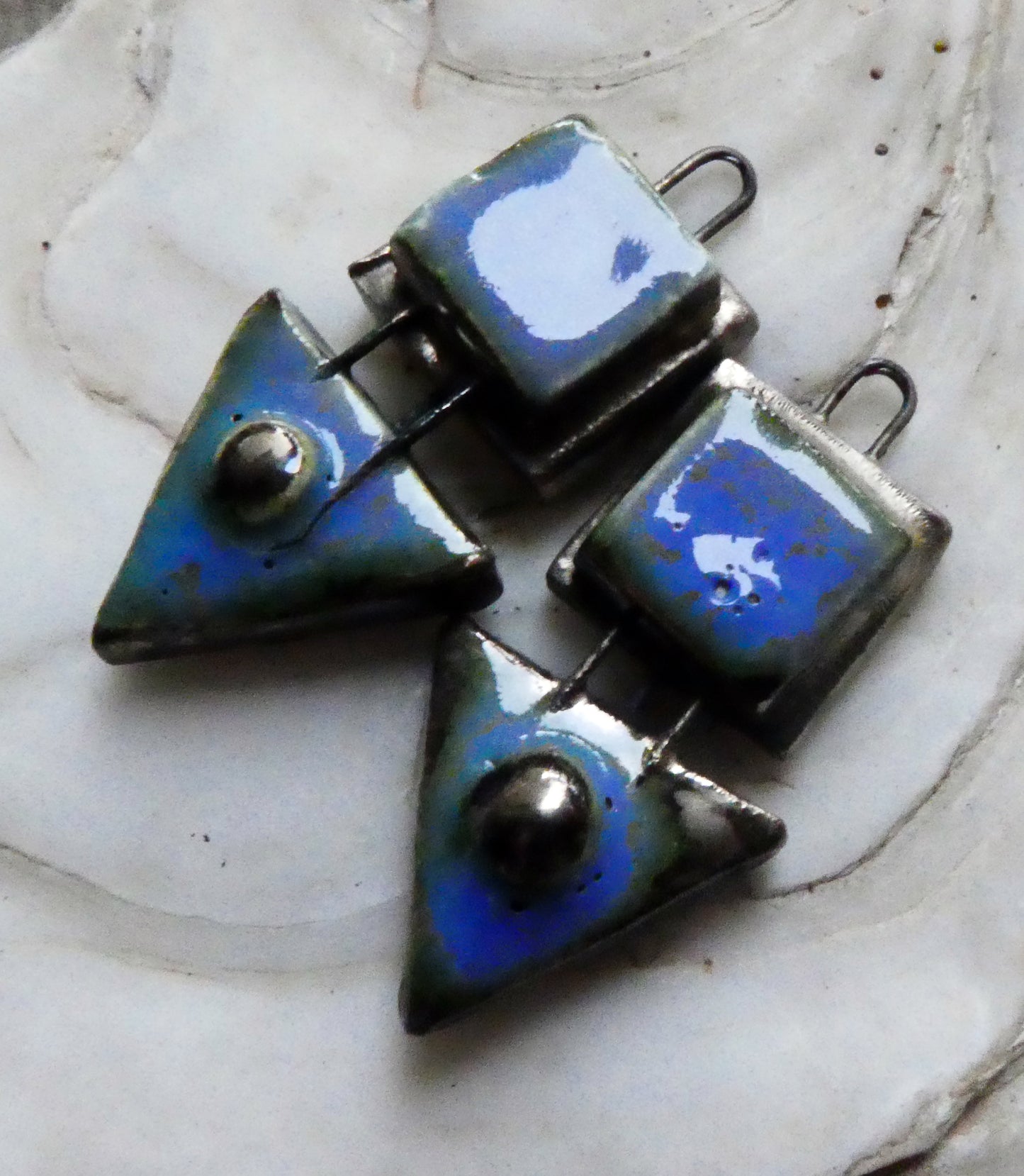Ceramic Moulded Mixed Shape Charms -Ohio