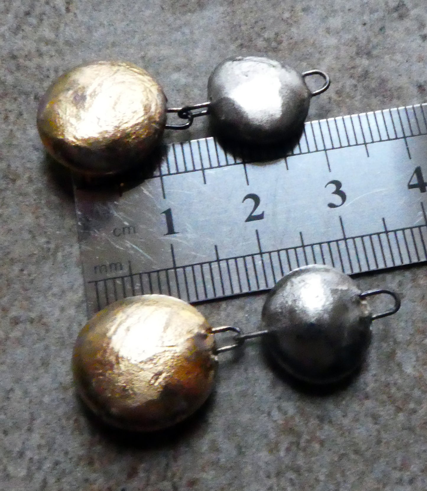 Ceramic Disc Dangles - Matte Platinum and Gold