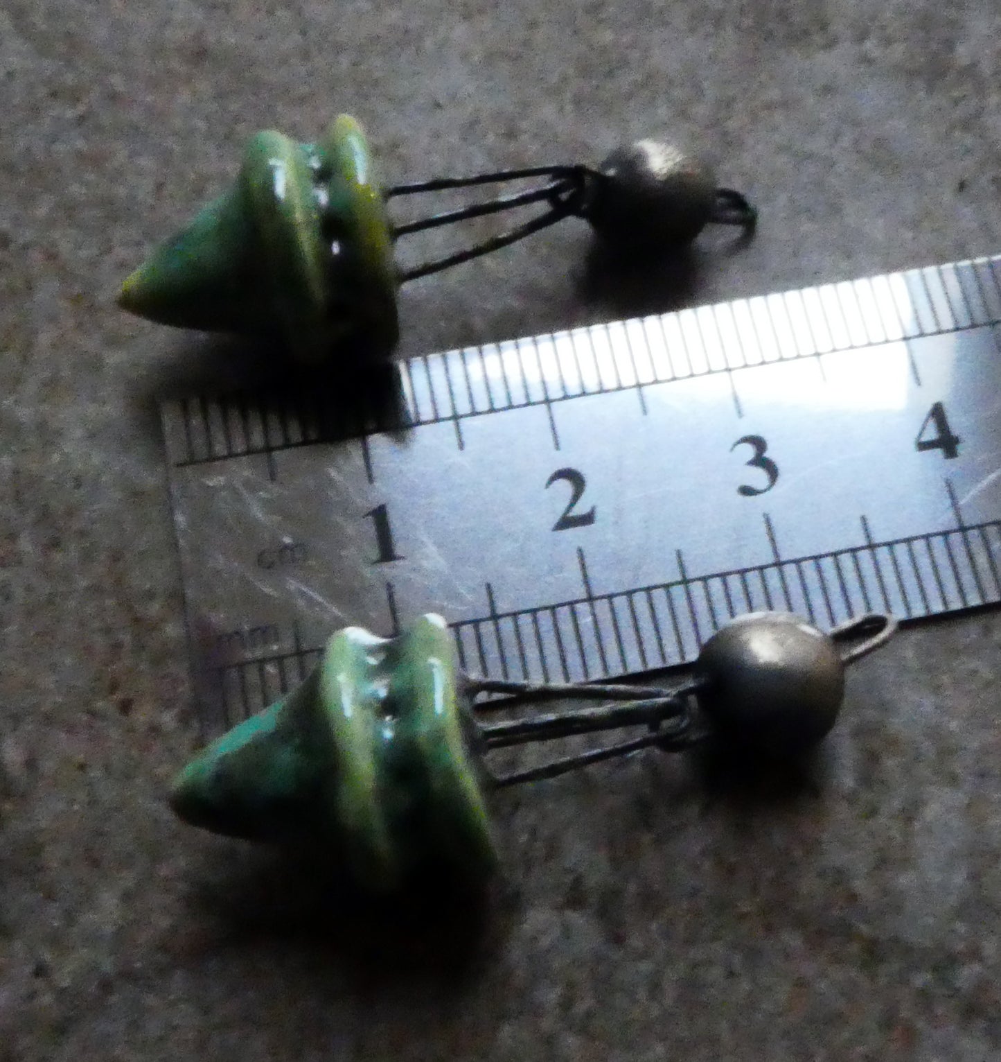 Ceramic Double Hoop Pointy Dangles - Supernova