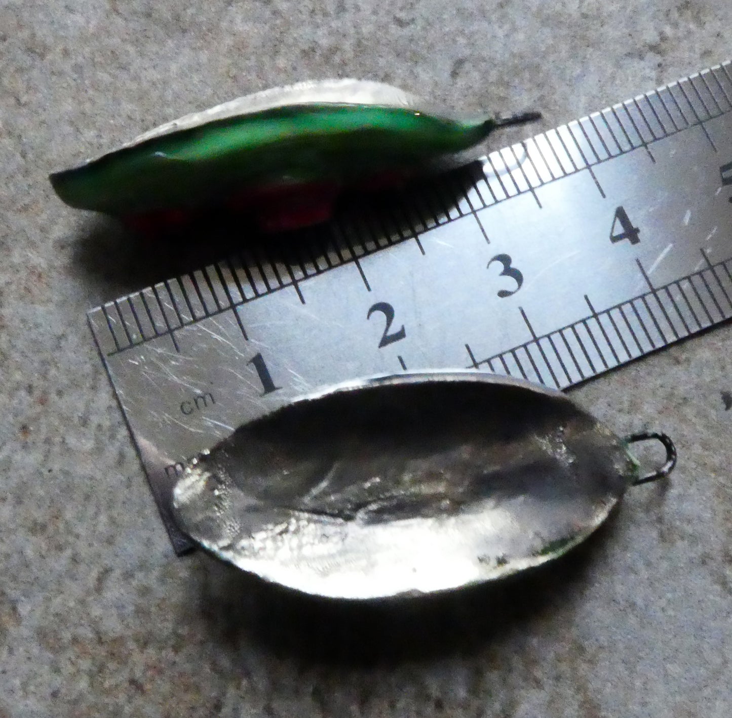 Ceramic Moulded Layered Disc Charms - #3
